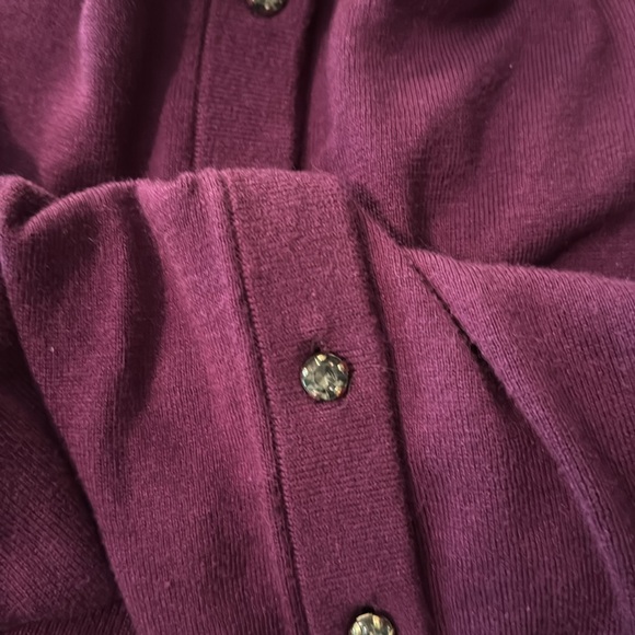 Women's Kate ♠️ plum cardigan Sz L - Picture 6 of 6
